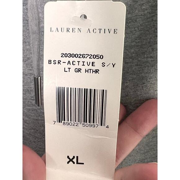 NWT Lauren by Ralph Lauren Active Deadstock Cotton Gray Wide Leg Sweatpants XL - Picture 6 of 8